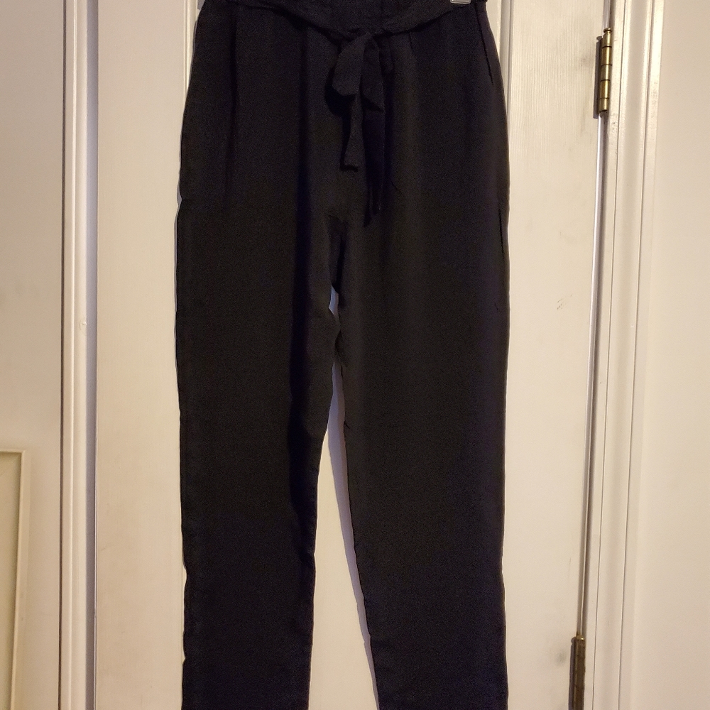 Never worn. Black paperbag pants.